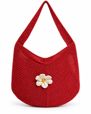 Woven Cutout Beach Bag