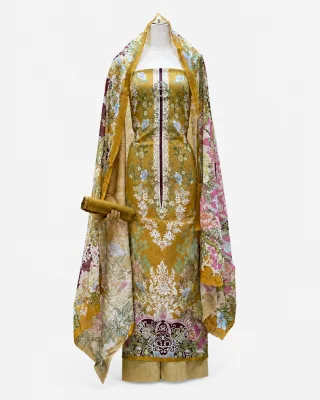 Zam Zam Mustard Floral Damask