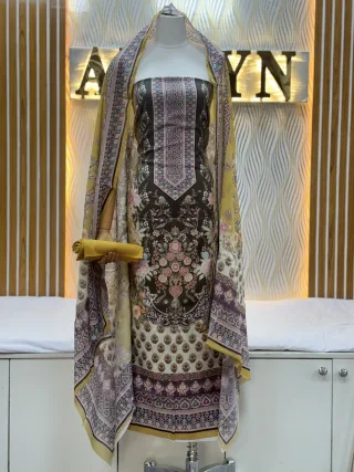 Zam Zam Brown Floral Panel Ethnic