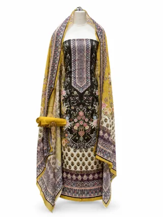 Zam Zam Brown Floral Panel Ethnic