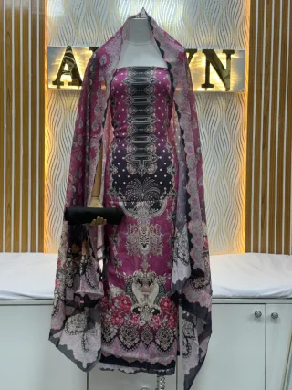 Zam Zam Magenta Baroque Panel