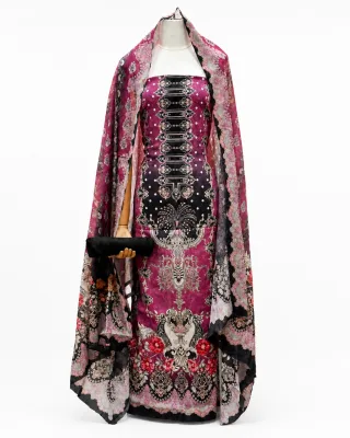 Zam Zam Magenta Baroque Panel