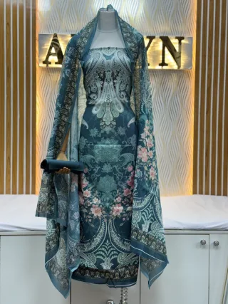 Zam Zam Teal Paisley Floral