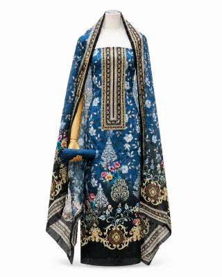 Zam Zam Teal Floral Medallion