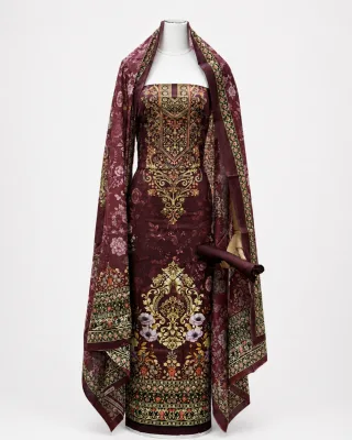 Zam Zam Maroon Ornate Panel