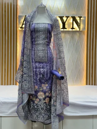 Zam Zam Purple Brocade Floral