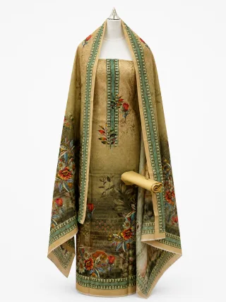 Zam Zam Olive Floral Beige