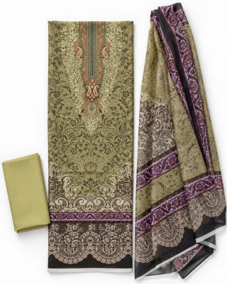 Zam Zam Olive Purple Paisley
