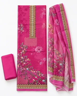 Zam Zam Hot Pink Floral Gold