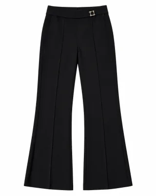 Stylish Midnight Black Flare Trousers