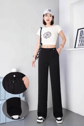 Stylish Midnight Black Tailored Trousers