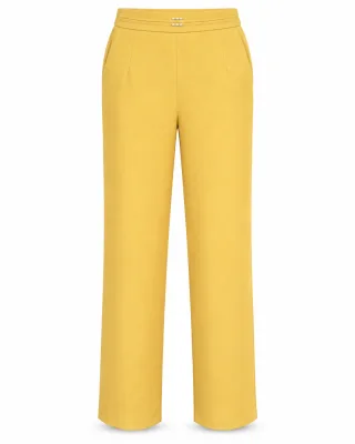 Premium Mocha Brown Straight-Leg Trousers
