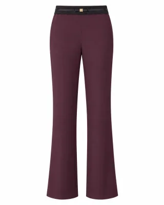 Comfort Plum Wine Flare Trousers