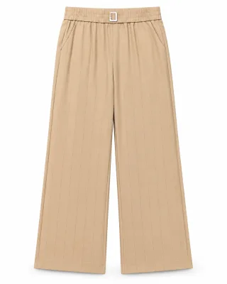 Comfort Off-white/Cream Floor-Length Trousers