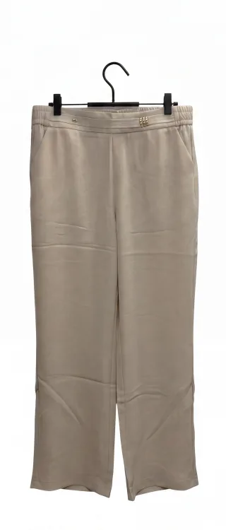 Stylish Apricot Cream Straight-Leg Trousers