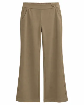Stylish Desert Khaki Flare Trousers