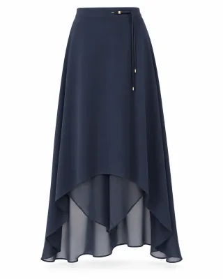 Asymmetric Layered Midi Skirt - Style 76B1278