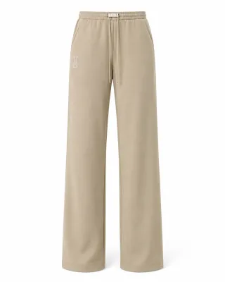 Comfort Desert Khaki Wide-Leg Trousers
