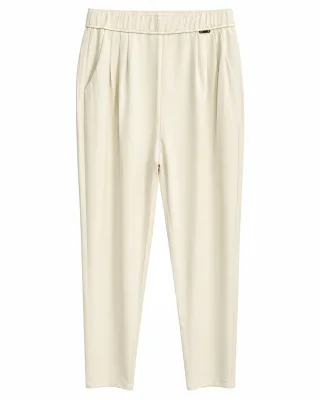 Stylish Cream Tailored Trousers