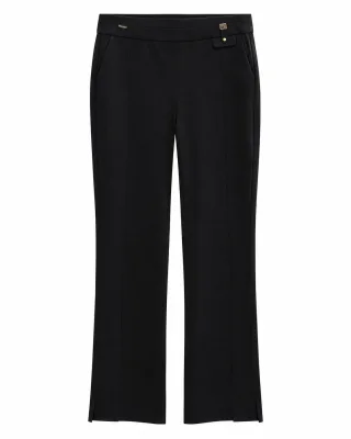 Stylish Midnight Black Tailored Trousers