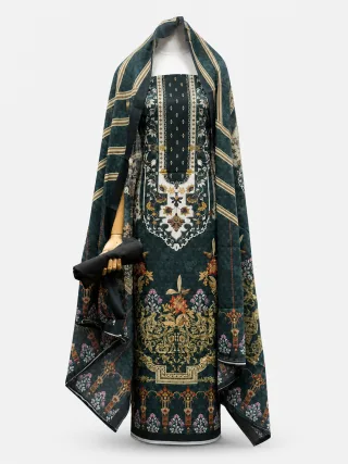 Zam Zam Teal Ornate Medallion Stripe