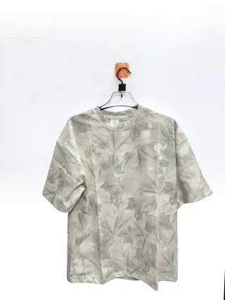 Men's Leaf Print Short Sleeve T-Shirt - Style 2669