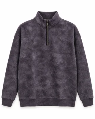 Men's Half-Zip Mock Neck Sweatshirt - Style 9101