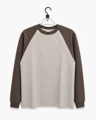 Men's Color-Block Raglan Crewneck Sweatshirt - Style 9129