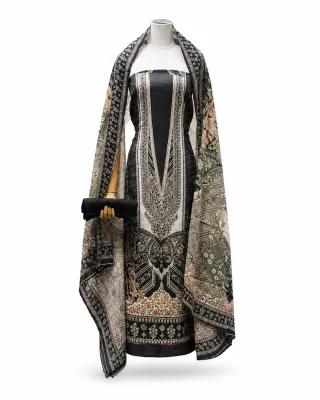 Zam Zam Black Ornate Intricate Lace