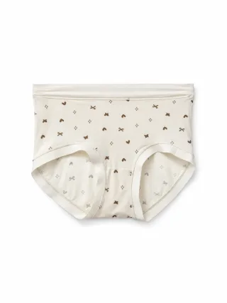 Women's Cream/Off-white with heart print Underwear