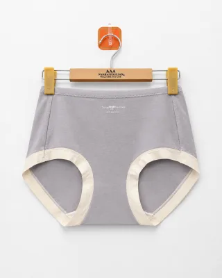 Women's Gray with cream trim Panty