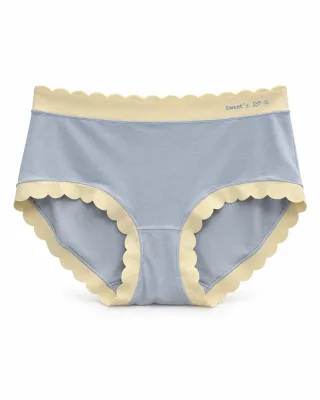 Women's Gray with Beige trim Panty