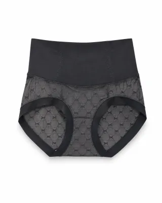 Women's Mesh-Panel High-Waist Briefs - Style 1001