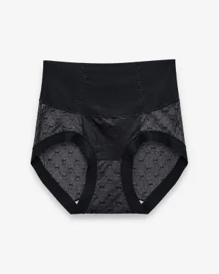 Women's Mesh-Panel High-Waist Briefs - Style 1001