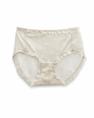 Women's Floral Mesh Mid-Rise Briefs - Style 9502