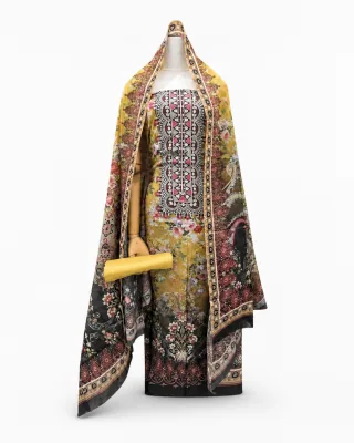 Zam Zam Mustard Oval Lattice