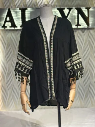 Embroidered Kimono Jacket