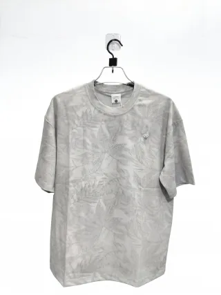 Men's Leaf Print Jacquard T-Shirt - Style 2667