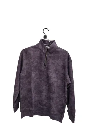 Men's Purple Half-Zip Mock Neck Sweatshirt