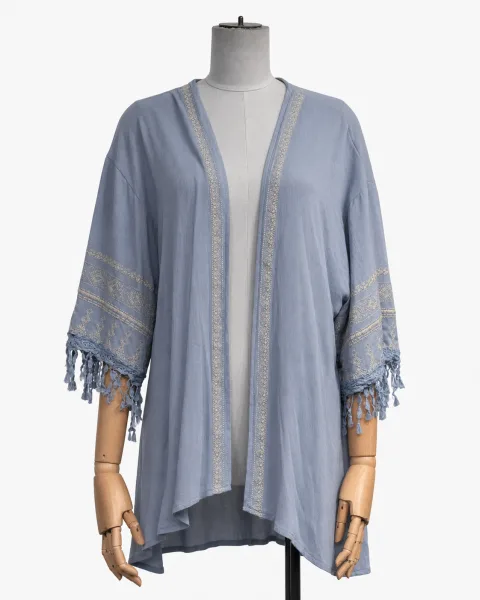 Embroidered Kimono Jacket - alternate view