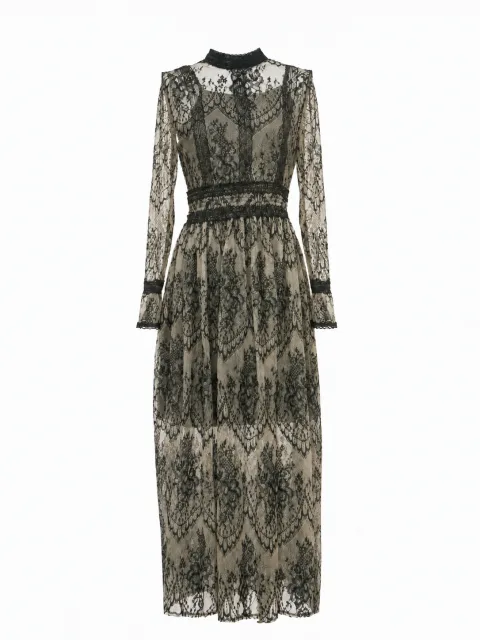 Lace Overlay Maxi Dress