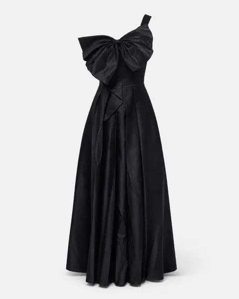 One-Shoulder Ruffle Gown