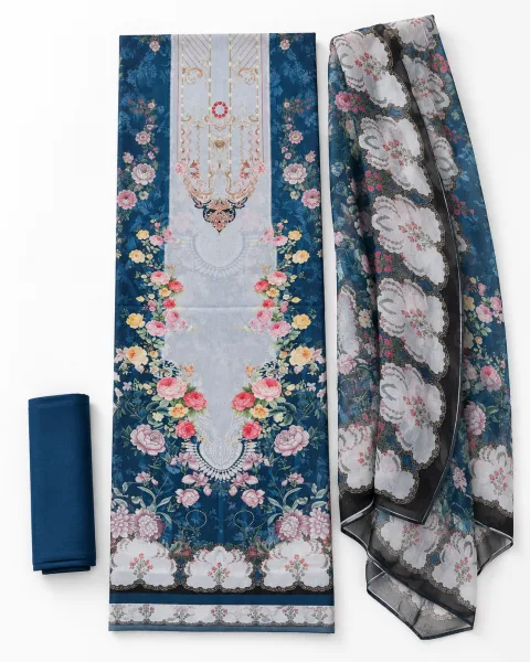 Zam Zam Indigo Damask Whisper