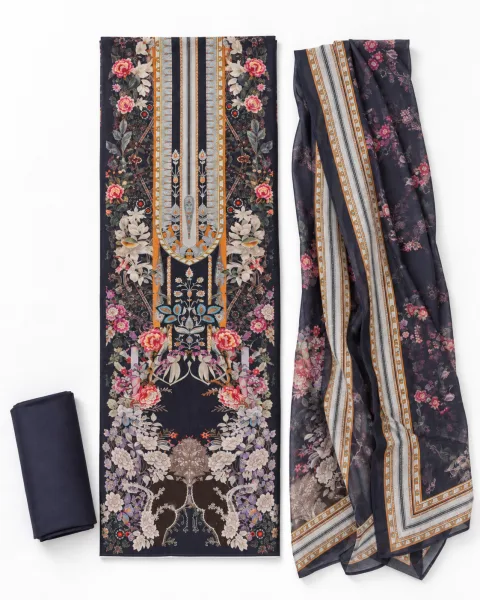 Zam Zam Mauve Rose Embroidery