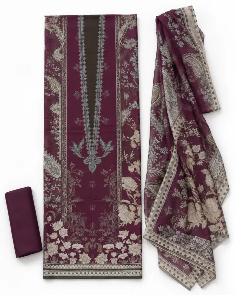 Zam Zam Plum Paisley Column