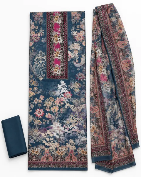 Zam Zam Slate Paisley Ribbon
