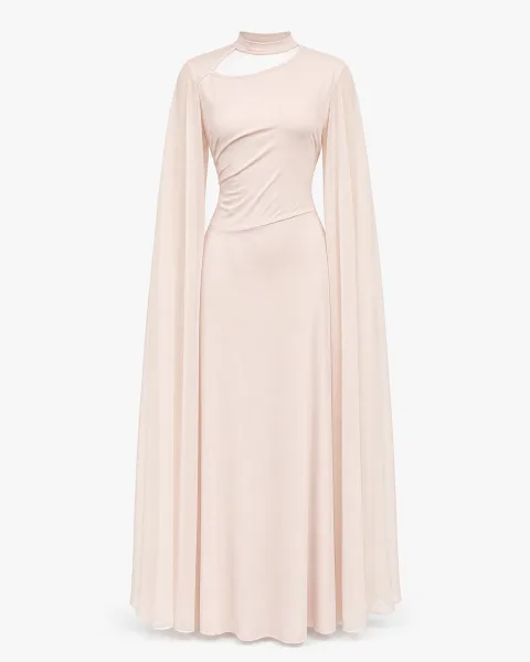 Cape Sleeve Choker Maxi Gown - alternate view