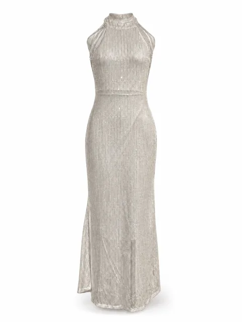 Halter Sequin Bodycon Gown - বিকল্প ছবি