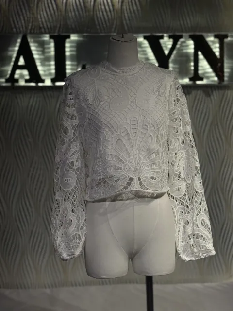 Cutwork Lace Crop Top