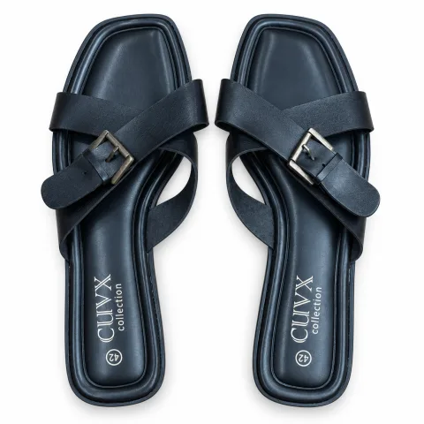 Buckle Strap Flat Sandals